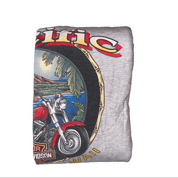 Vintage Harley Davidson Shirt / Eagle Hawaii Tee Shirt Large L Y2K - Picture 15 of 15